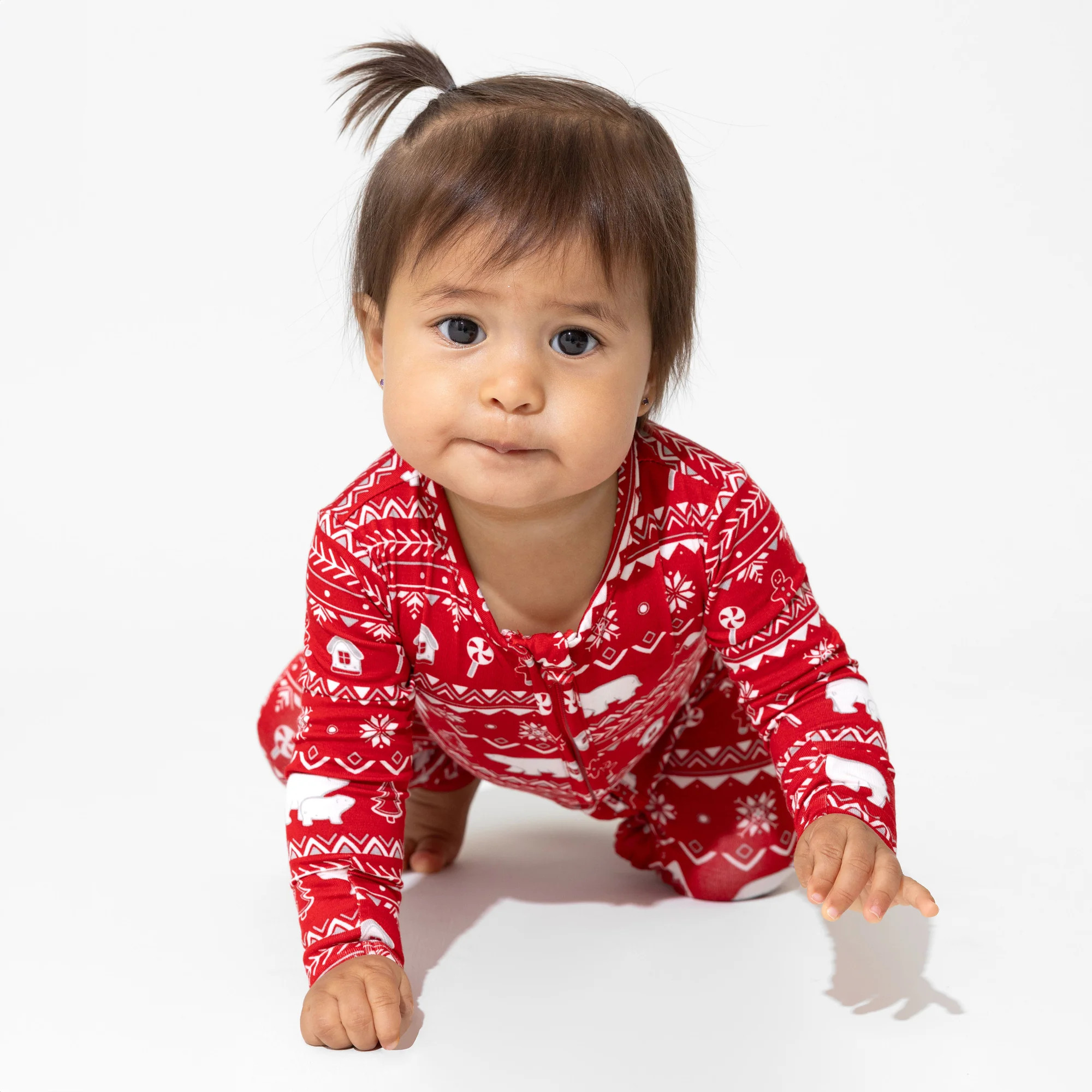 Polar Isle Red Bamboo Convertible Footie | Bellabu Bear