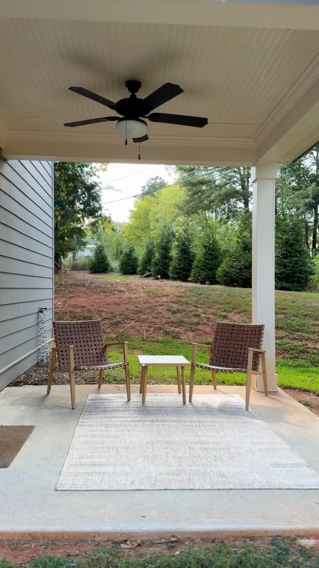 #Ad Everybody's buying seasonal decor this month. In a short term rental I just spend it differently.

The four @Wayfair  pieces I put on one of my property’s back porch: an indoor/outdoor rug, a chair and table set, an adjustable wreath hanger, and an autumn eucalyptus wreath. Three of the four outlast the season, and the wreath is the part I swap.

The rug is a save — I tell my clients rugs are rarely the place to splurge, because somebody always spills. The chairs and table are metal, not wood, which is one of the reasons they made the cut. The hanger adjusts to fit any door.

Same seasonal decor budget as everyone else. In my properties it just has to still be working in February.

All four are linked. #Wayfair #WayfairPartner #liketkit

#LTKSeasonal