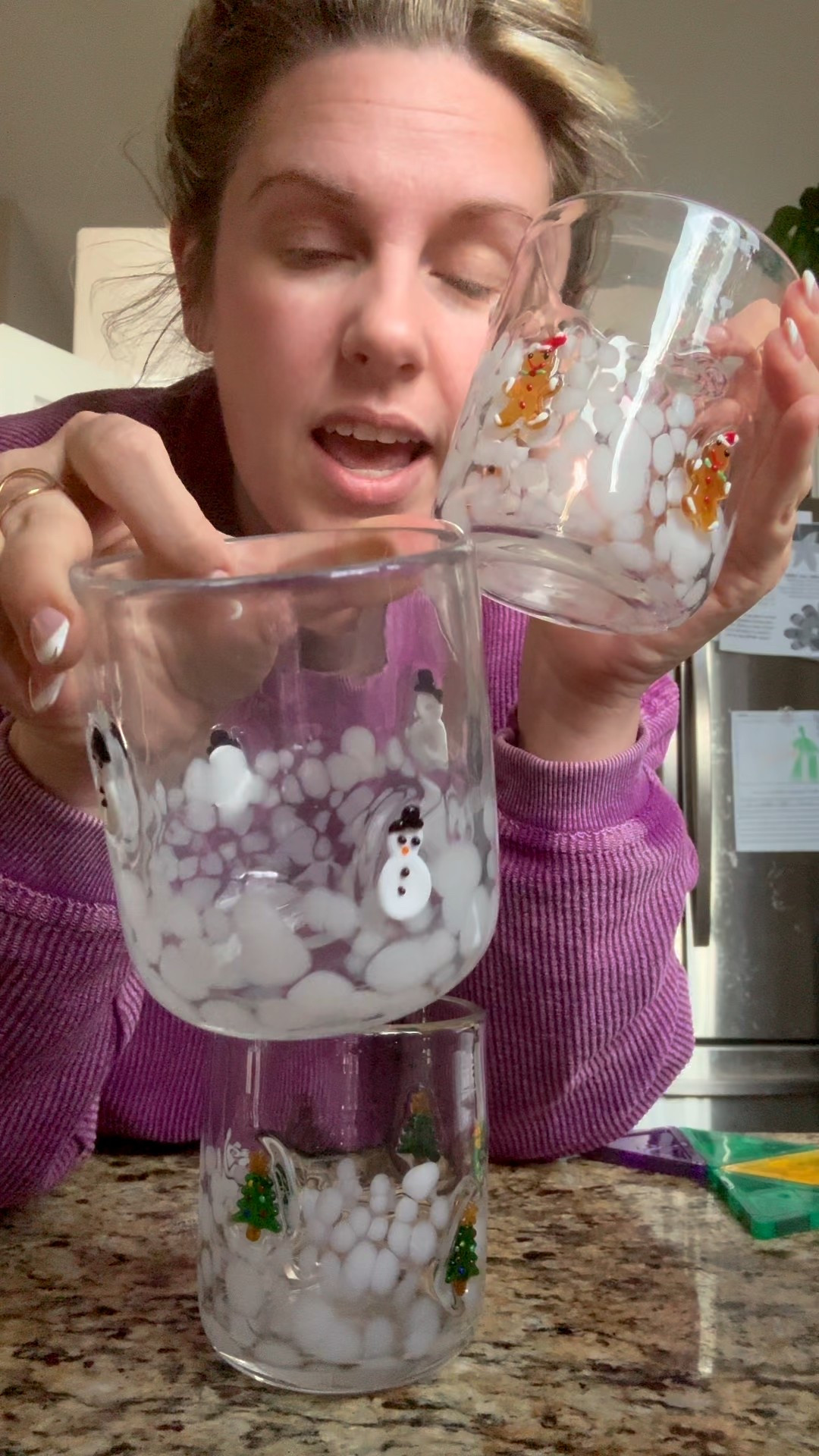 Each cup has the sweetest little Christmas elements built right in (snowmen, trees, gingerbread vibes, and they look so aesthetic on a bar cart, hot cocoa bar, or holiday party setup. They come in 2, 3, or 4-piece sets, making them perfect for gifting to friends, family, coworkers... or keeping for your own Christmas kitchen aesthetic. 

#LTKHoliday #LTKdayinmylife #LTKGiftGuide