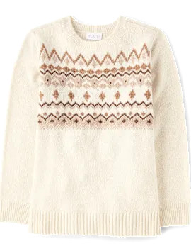 Womens Mommy And Me Long Sleeve Fairisle Sweater - BUNNYS TAIL | The Children's Place | The Children's Place