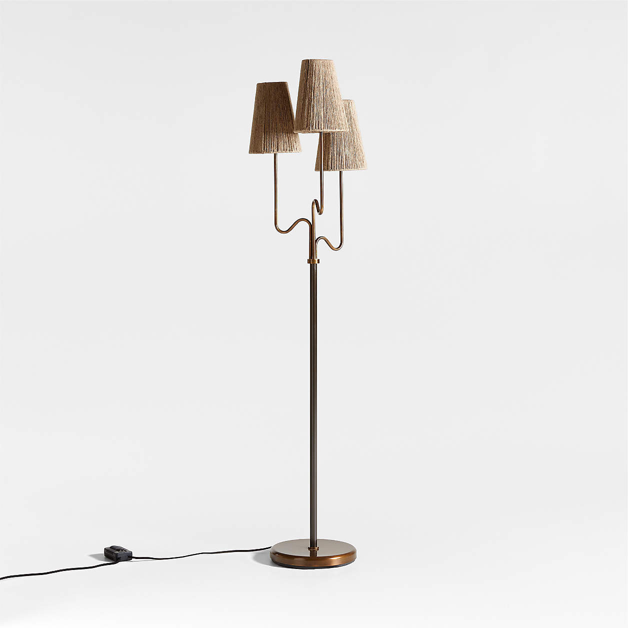 Ellery 3-Light Floor Lamp 68" by Jake Arnold + Reviews | Crate & Barrel | Crate & Barrel