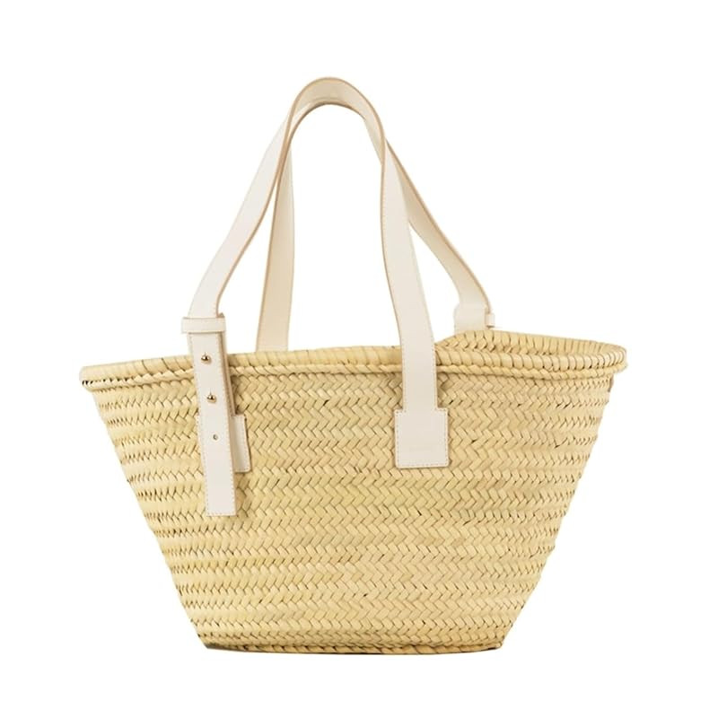 LUXURY FRENCH BASKET with leather handles, Chic Parisian Style: Premium French Baskets, beach bag... | Amazon (US)