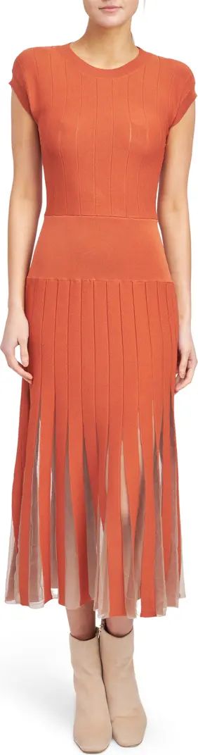 Brianna Fringe Detail Knit Midi Dress | Nordstrom