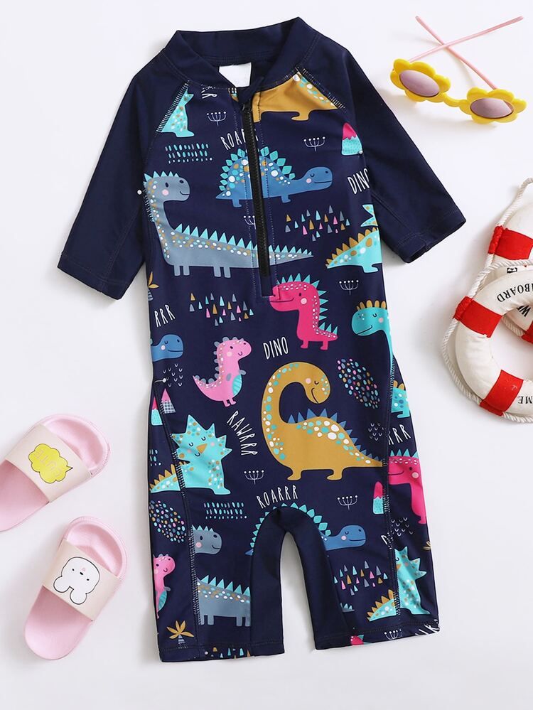 Toddler Boys Dinosaur Print One Piece Swimsuit | SHEIN