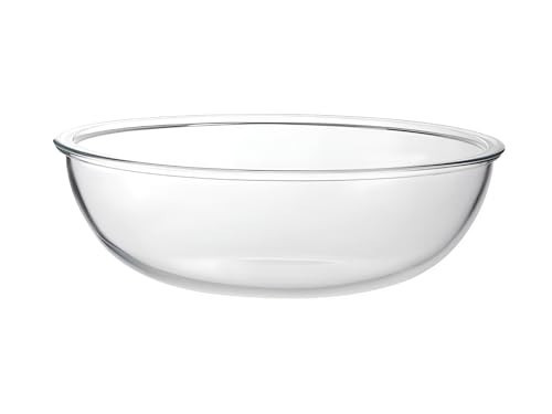 Jsshliom 12.3in Wide 6Qt Extra Large Glass Bowl,Glass Salad Bowl Mixing Bowl for Sourdough Bread Dough Making Marinating Meat,Serving Fruit Bowl on Kitchen Countertop for Party,Pasta Dish, Clear | Amazon (US)