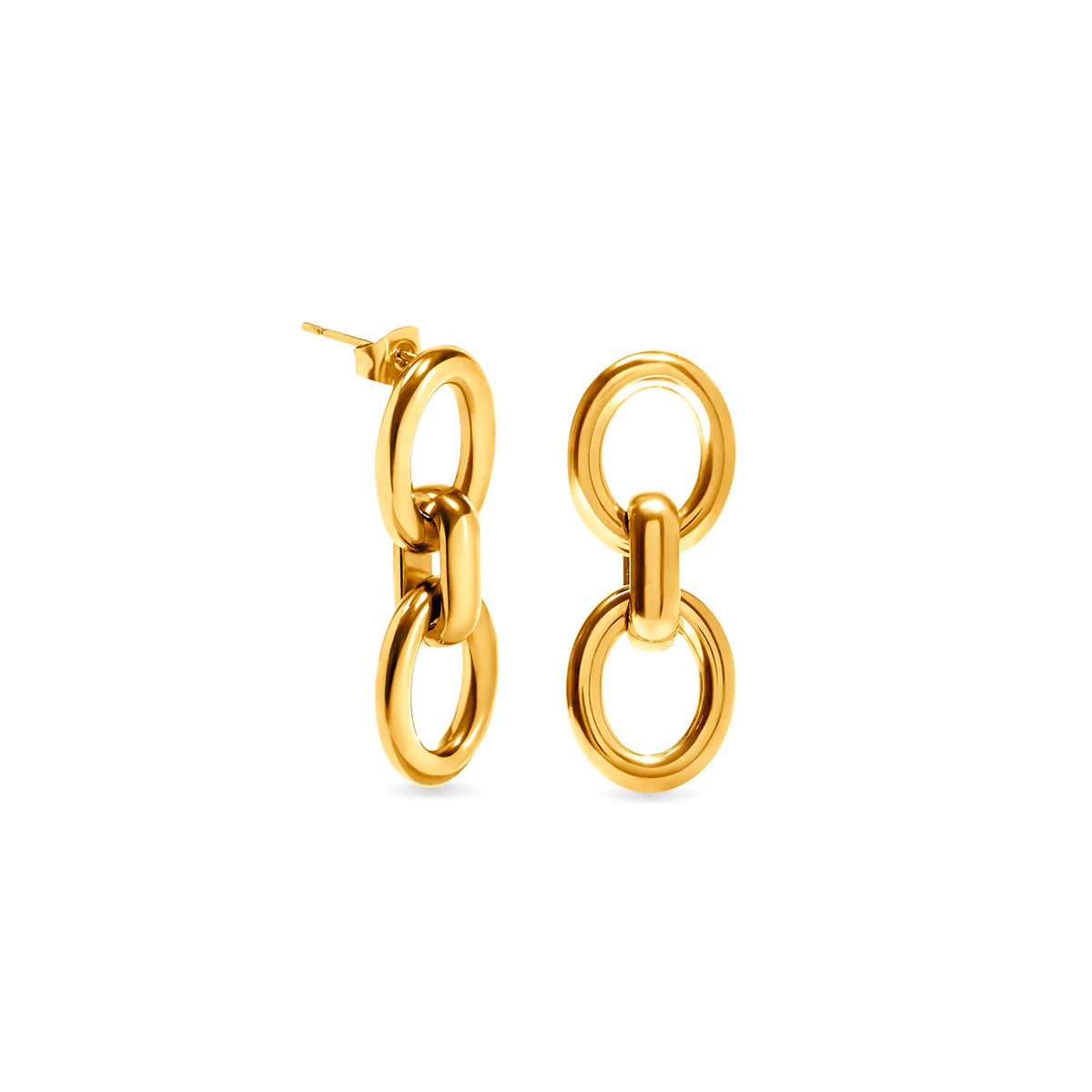 Double Hoop Statement Earring (Gold) | Abbott Lyon