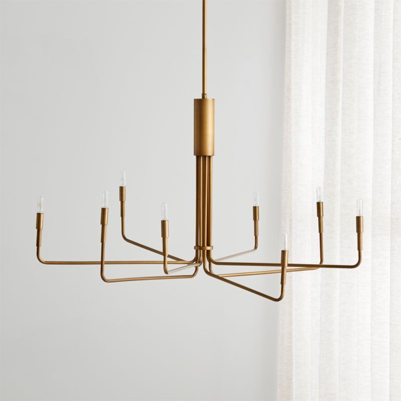 Clive Large Brass Chandelier + Reviews | Crate and Barrel | Crate & Barrel