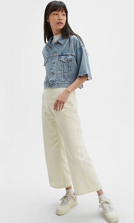 Levi's® X Wellthread™ Ribcage Wide Leg Cropped Women's Jeans | LEVI'S (US)