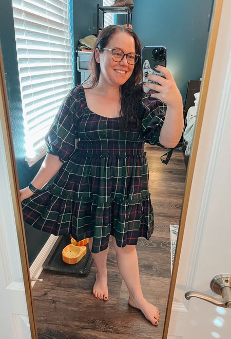 I absolutely love this plaid dress from Maxwell & Geraldine! It’s the perfect length, has fun sleeves, and even has pockets! The medium fits me perfectly, and there’s plenty of stretch in the smocked bodice. Great option for Christmas outfits and holiday parties!

#LTKstyletip #LTKmidsize #LTKHoliday