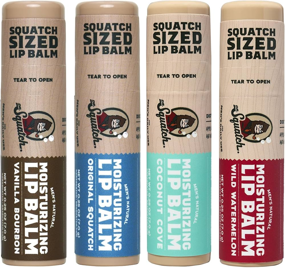 Dr. Squatch NEW Natural Lip Balm - Petrolatum, Paraben, Artificial Flavor-free - Shea Butter, Bee... | Amazon (US)