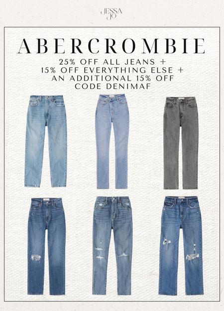 Abercrombie sale plus an extra 15% off code DENIMAF 

#LTKunder50 #LTKunder100 #LTKsalealert
