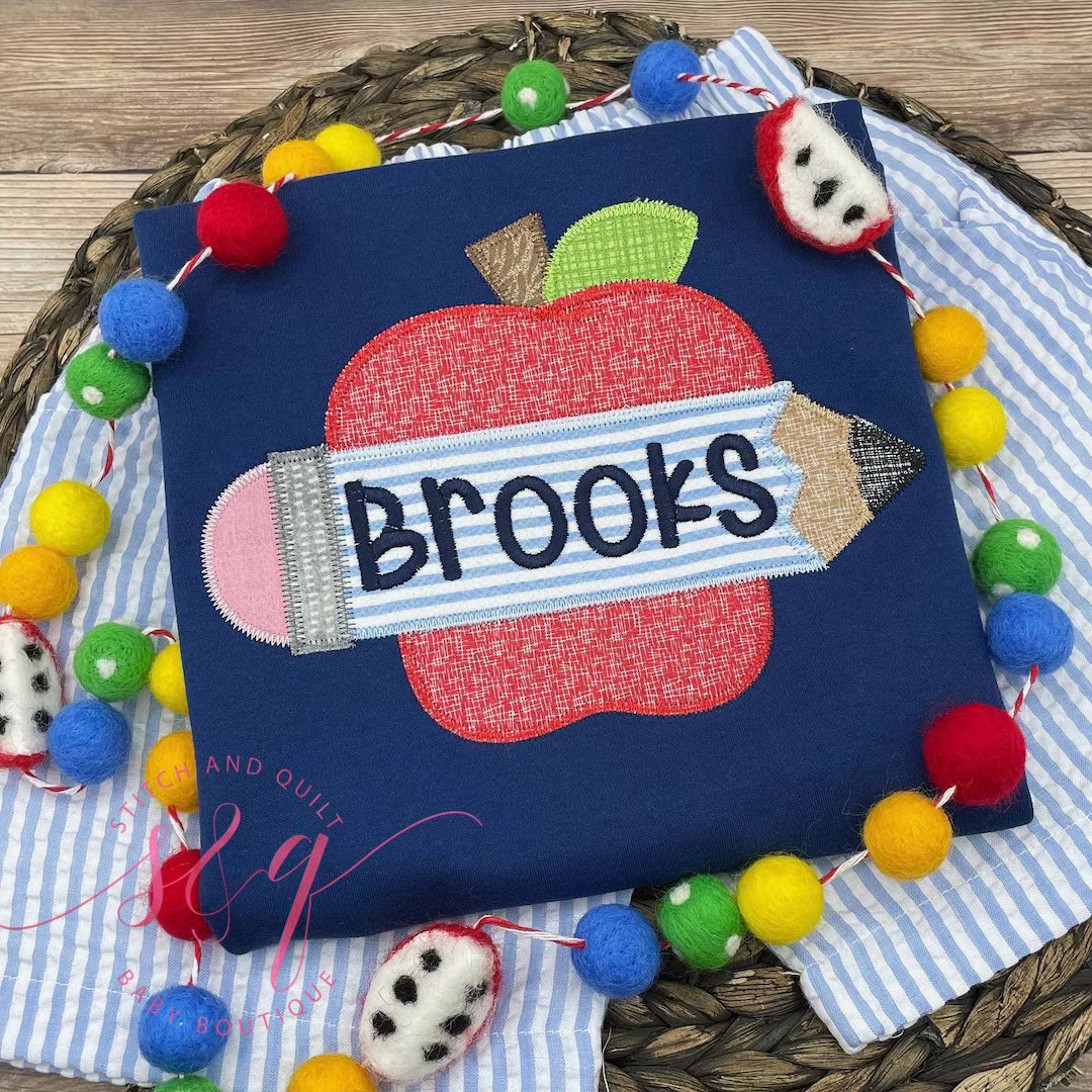 Boys Back to School Outfit, Back to School Shirt for Boys With Apple, Personalized Back to School... | Etsy (US)