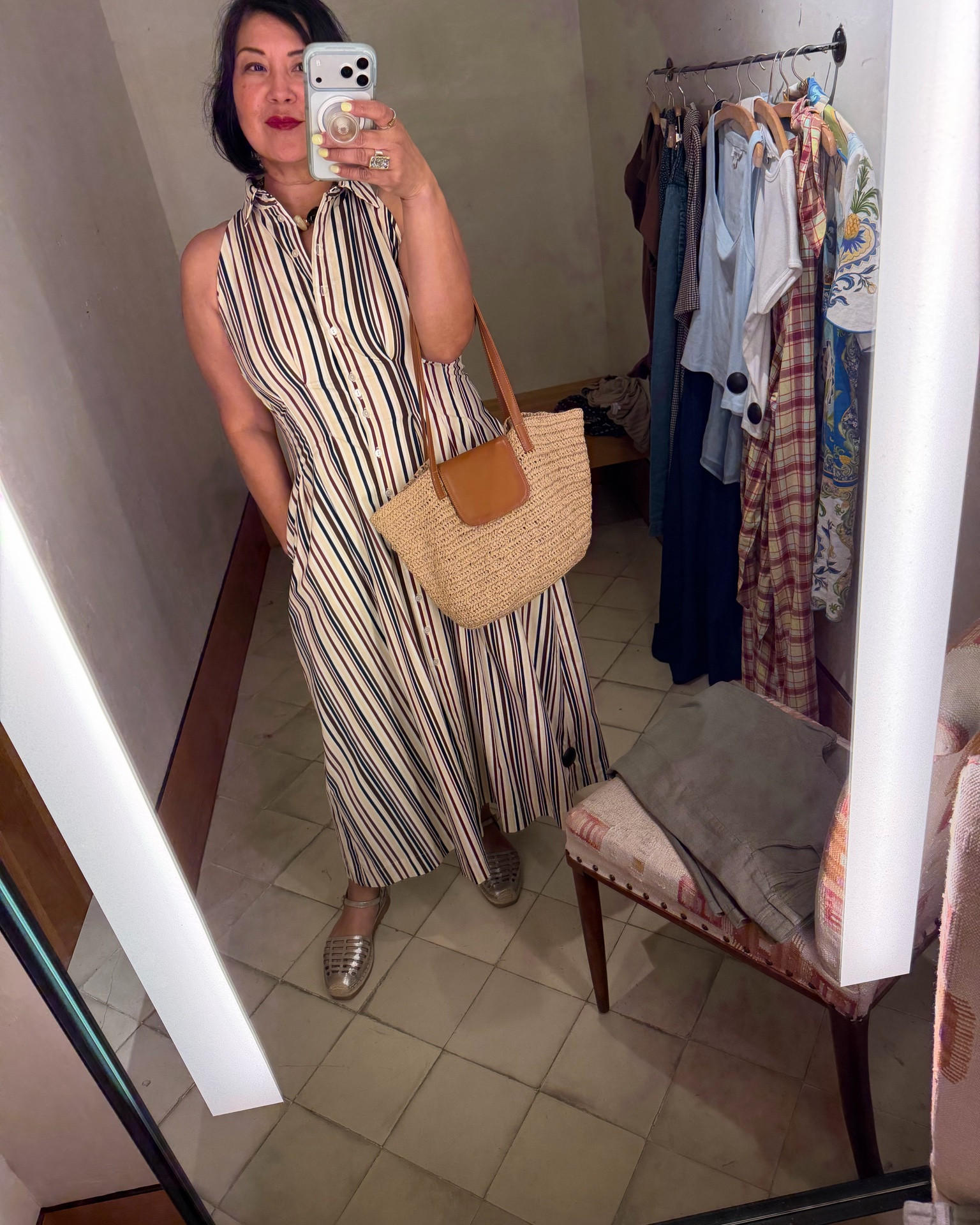 Anthropologie had so many great travel pieces, I built an entire Europe travel  capsule while I was there. ✈️
I recently popped into Anthropologie for the first time in a while and realized I could build an entire late-summer 10 piece Europe capsule in about twenty minutes. That's the beauty of a dress-forward capsule. It doesn't require a ton of coordination, but you still end up with a wardrobe that feels pretty, practical, and very European.