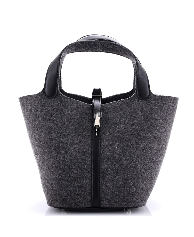 Pre-Owned HERMES Mm Picotin Lock Bag Felt with Leather | Bloomingdale's (US)