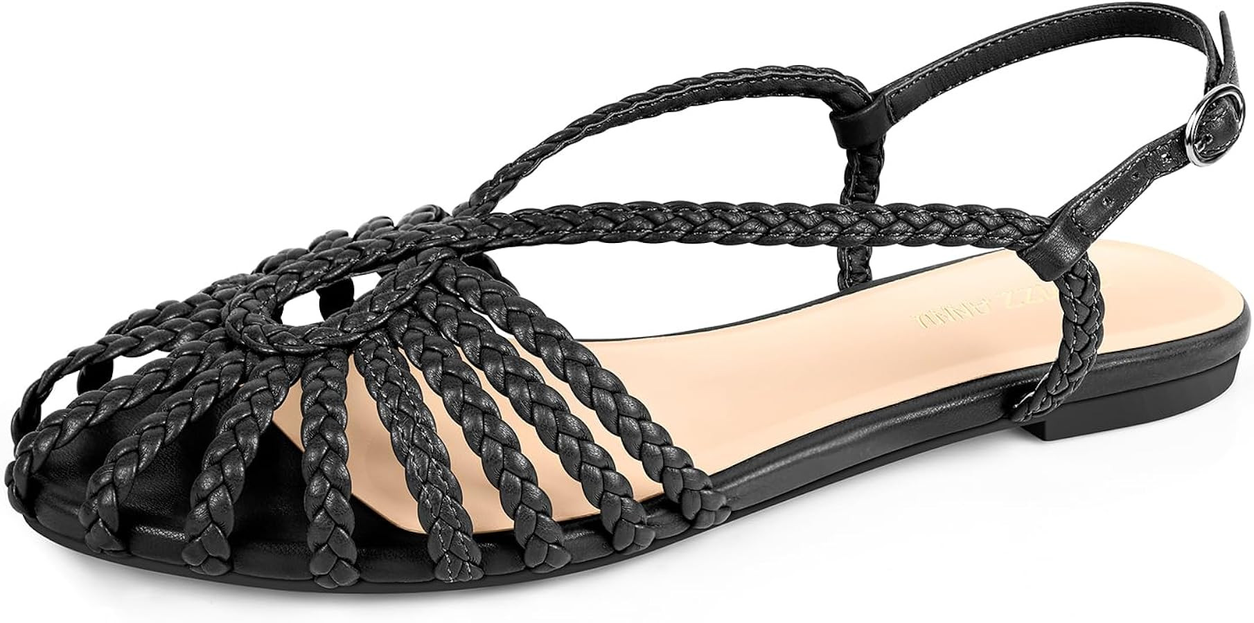 PIZZ ANNU Women's Sophia Braided Flat Sandals Comfortable Memory Foam Walking Shoes Summer Gladia... | Amazon (US)
