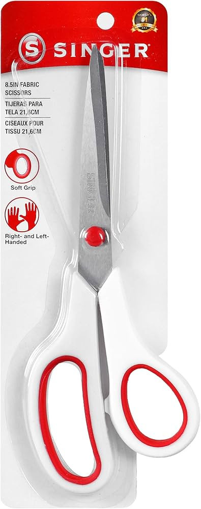 Amazon.com: SINGER Fabric Scissors with Comfort Grip, 1-pack, Red & White | Amazon (US)
