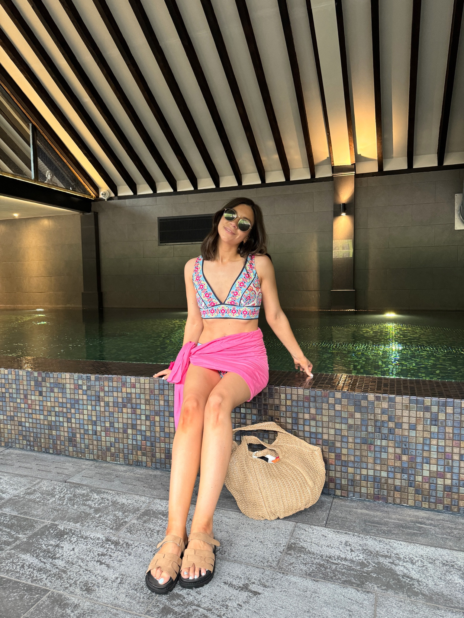 Mum friendly swimwear 

Bikini is from Boden - would recommend sizing up 

Sarong is matalan 

Bag and shoes are PLT 

Swimwear, bikini, high waist bikini, swimsuit, holiday outfit, vacation outfit, outfit ideas, mum swimwear, pink sarong, clutch bag, sandals 



#LTKeurope #LTKSeasonal #LTKswim