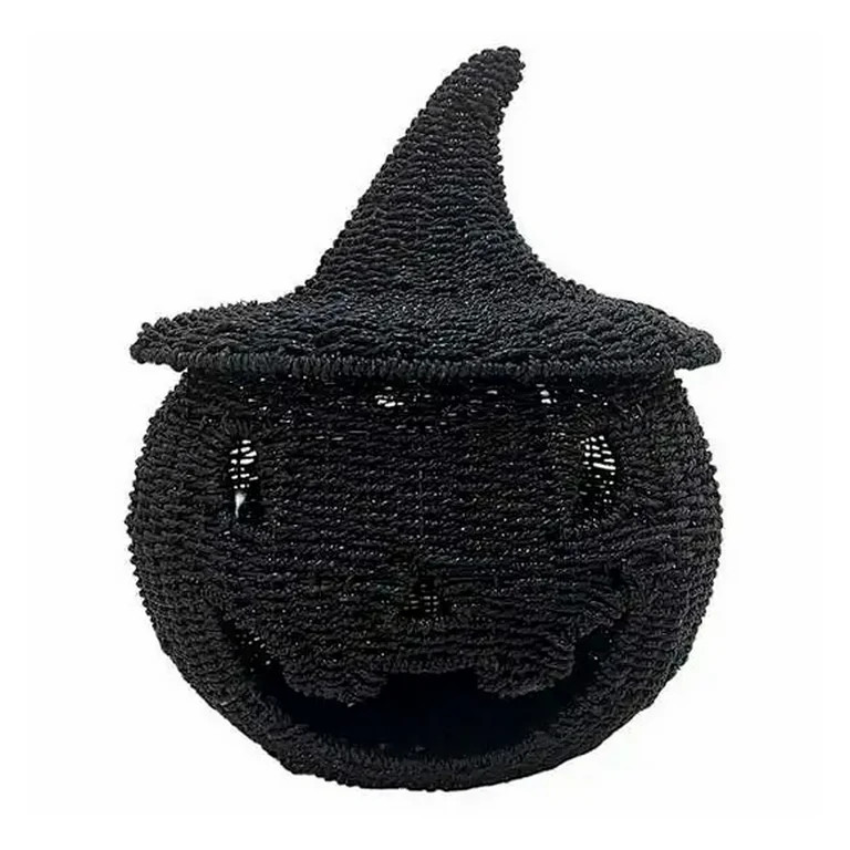 Halloween Pumpkin:Qmly Happy Haunting Seagrass & Metal Pumpkin,2025 NEW Halloween Decoration Indo... | Walmart (US)