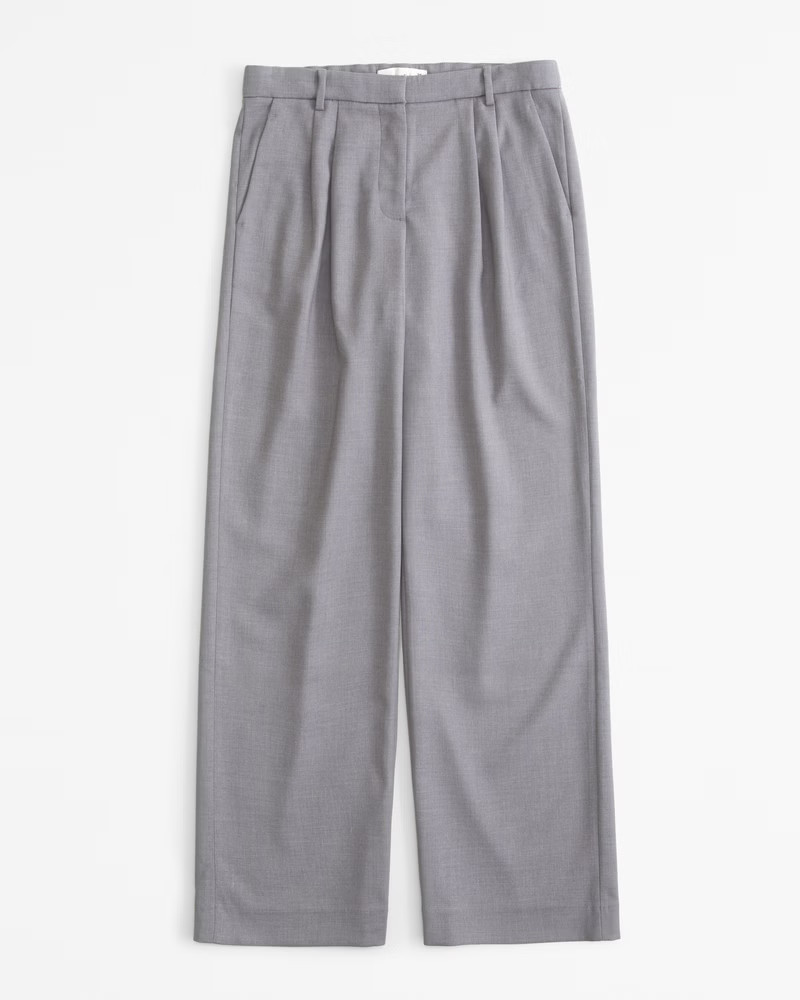 Abercrombie & Fitch Women's A&F Sloane Low Rise Tailored Pant in Gray - Size 34 REG | Abercrombie & Fitch (US)
