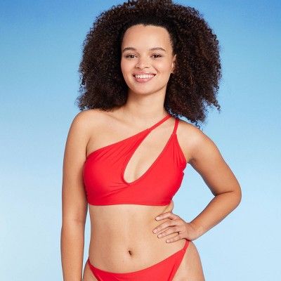 Women's Cut Out One Shoulder Bikini Top - Wild Fable™ | Target