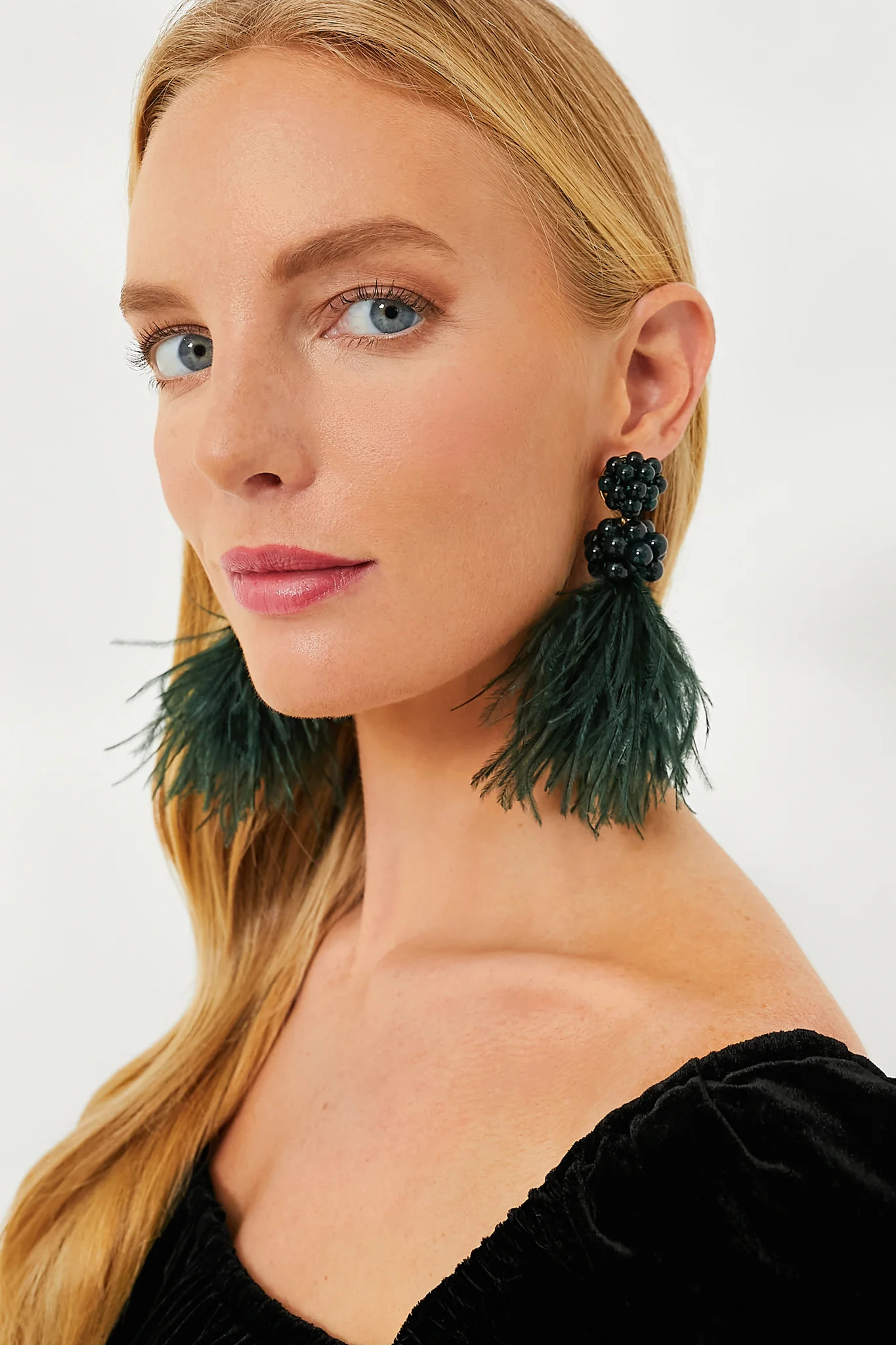 Emerald Feather Nicole Earrings | Tuckernuck (US)