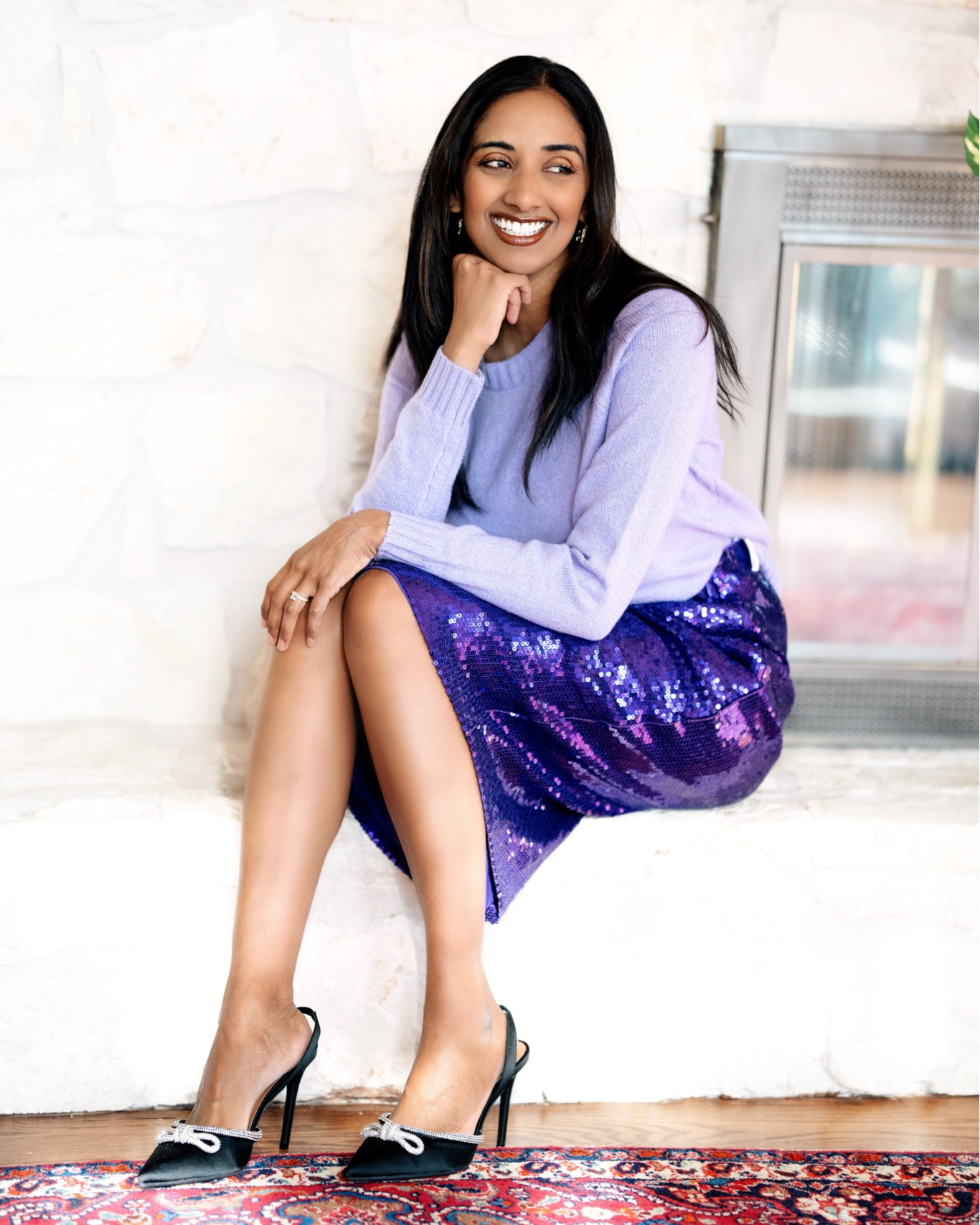 This is a perfect set for winter parties! Keeps you warm but also snazzy thanks to these sequins! 💜💜#Walmartpartner #WalmartFashion @walmartfashion

#LTKunder50 #LTKHoliday #LTKsalealert