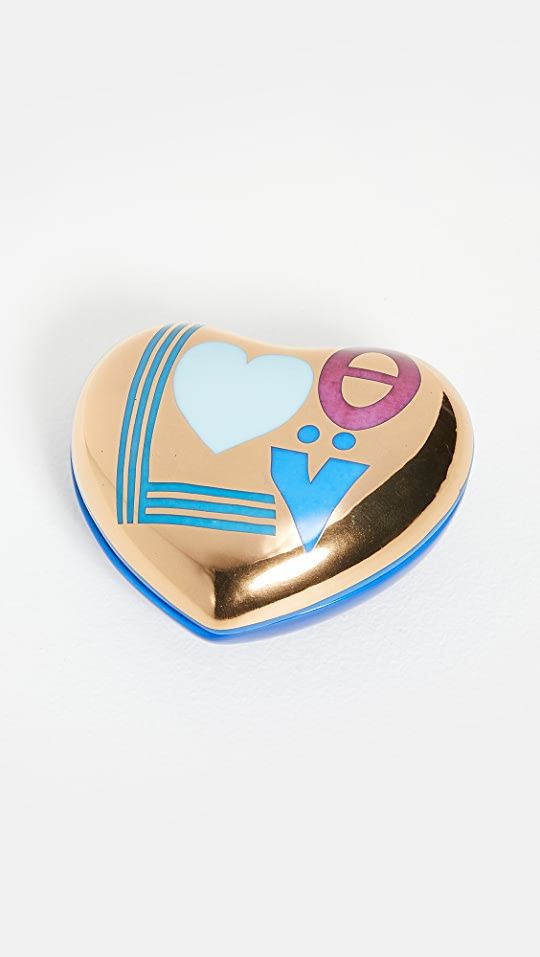 Love Heart Box - Blue/Gold | Shopbop