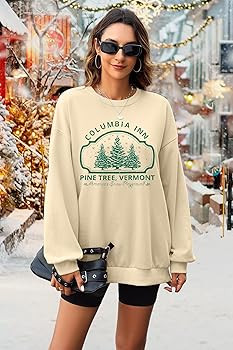 KIDDAD Christmas Sweatshirts Women White Christmas Movie Pullover Christmas Holiday Graphic Tops ... | Amazon (US)