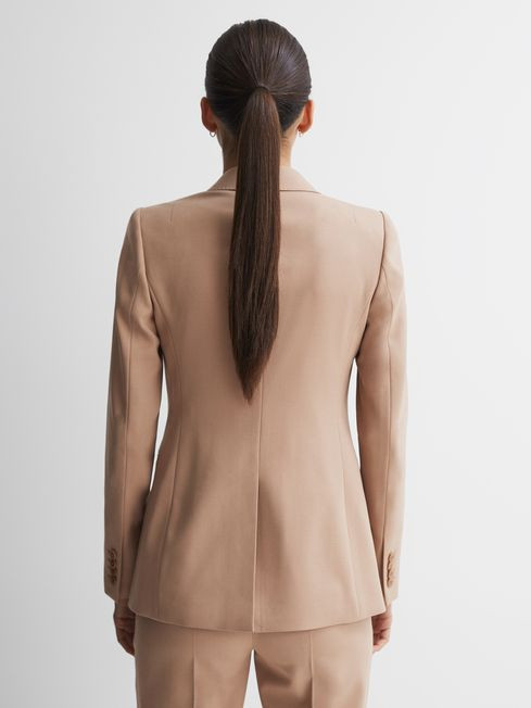 Reiss Camel Marlie Tailored Single Breasted Blazer | Reiss UK
