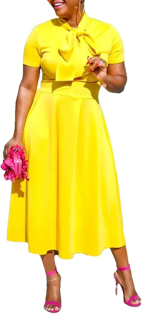 JNKIHAPOT Women's Summer Elegant Maxi Dresses Short Sleeve Evening Dress Collect Waist Party Fema... | Amazon (US)