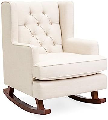 Best Choice Products Tufted Upholstered Wingback Rocking Accent Chair, Living Room, Bedroom w/Woo... | Amazon (US)