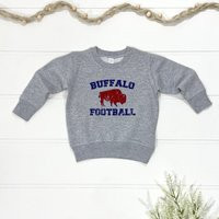 Kids Buffalo Football Sweatshirt | Toddler Fan Ny New York Crewneck | Etsy (US)