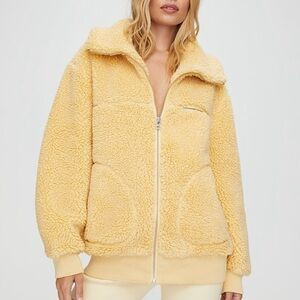 Aritzia Wilfred Free The Teddy Jacket in Yellow XS - SM | Poshmark