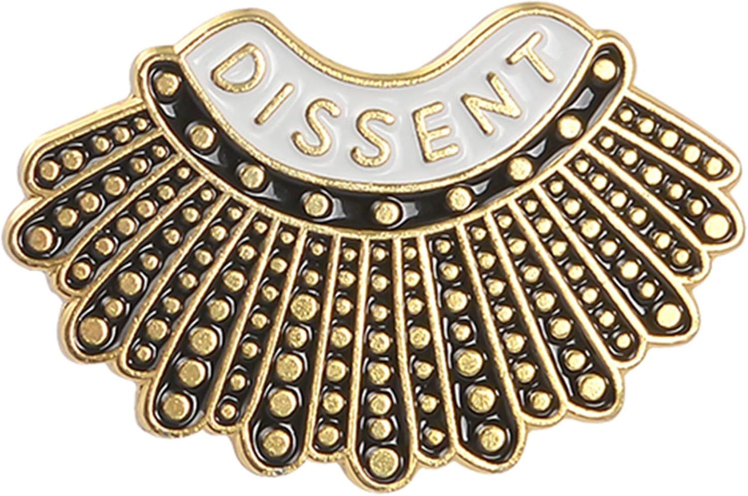 Feminism DISSENT Enamel Pin Ruth Bader Ginsburg Female Justice Brooches Steampunk Gold Pleated Sk... | Amazon (US)