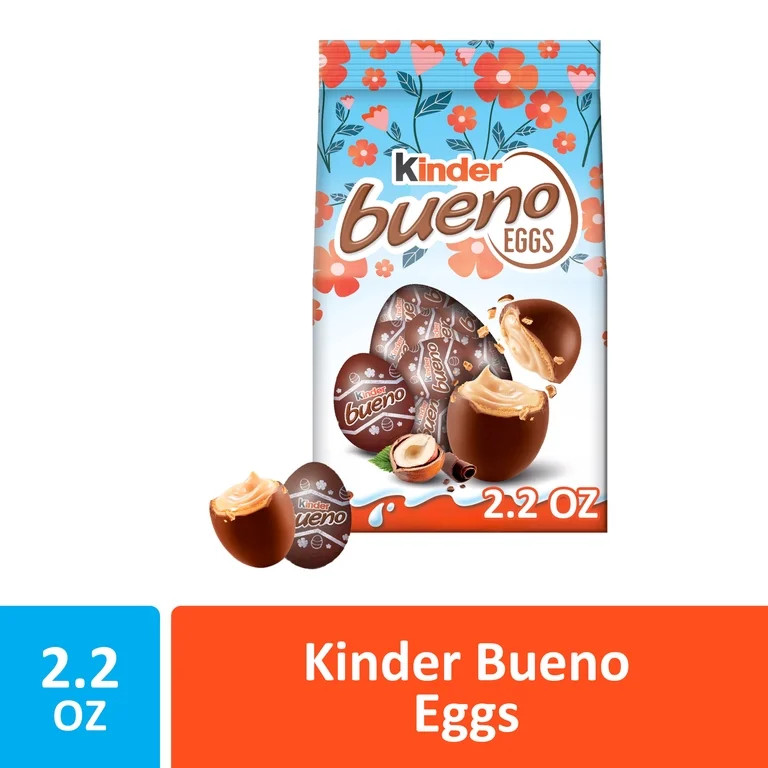 Kinder Bueno Easter Eggs Milk Chocolate, Easter Basket Stuffers, Chocolates for Egg Hunts, 2.2 oz | Walmart (US)