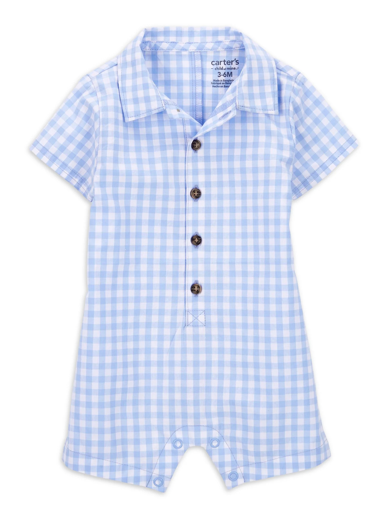 Carter's Child of Mine Baby Boy Romper, One-Piece, Sizes 0/3-24 Months | Walmart (US)