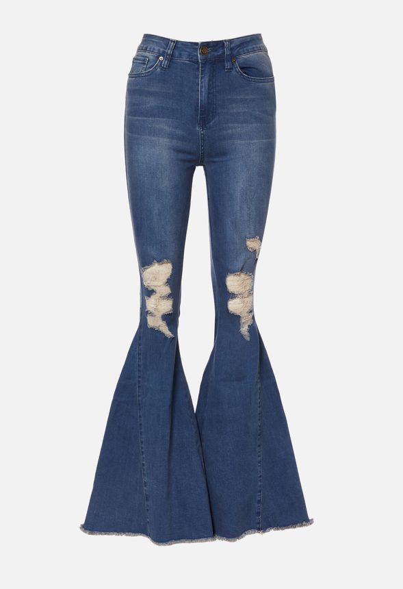 Gigi High Waisted Super Flare Jeans | JustFab