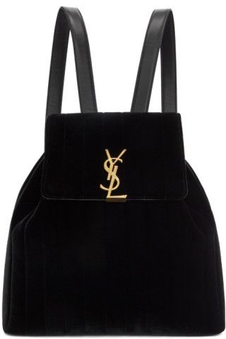 Black Velvet Vicky Backpack | SSENSE 