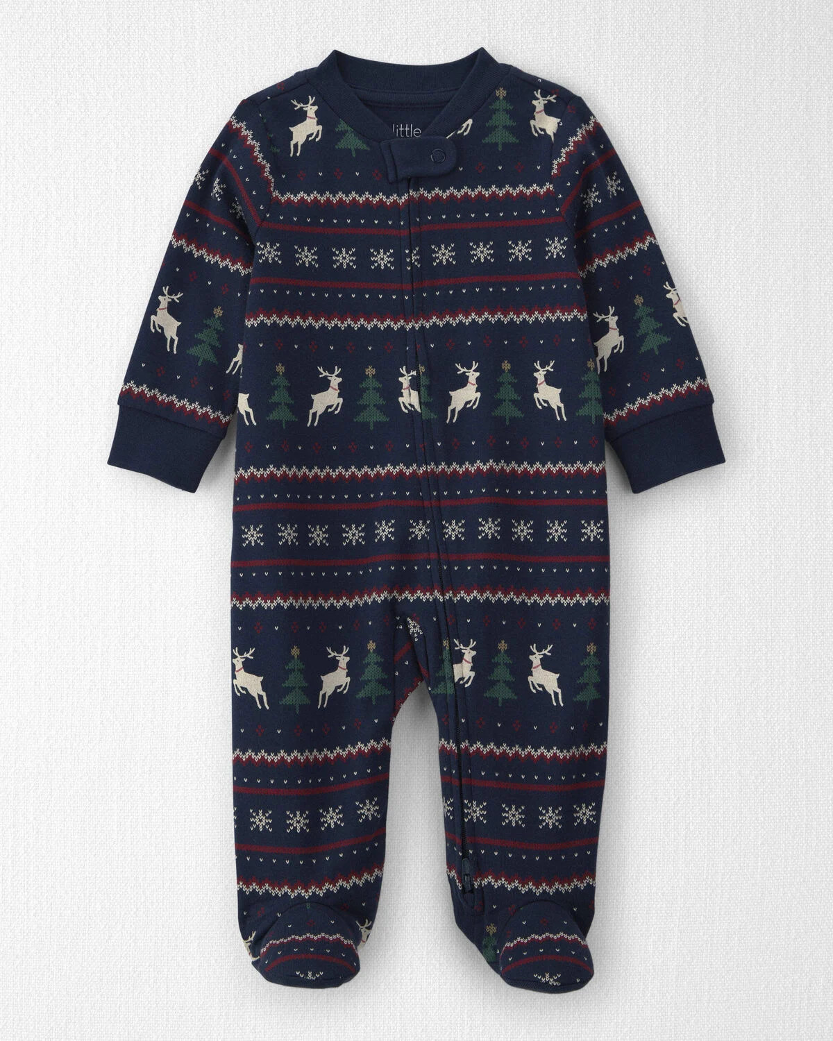 Baby Organic Cotton Fair Isle Sleep & Play Pajamas | Carter's Inc