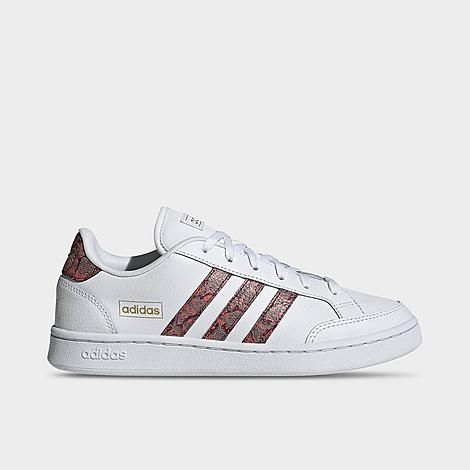 Adidas Women's Grand Court SE Animal Casual Shoes in White/Animal Print/White Size 8.5 Leather | Finish Line (US)