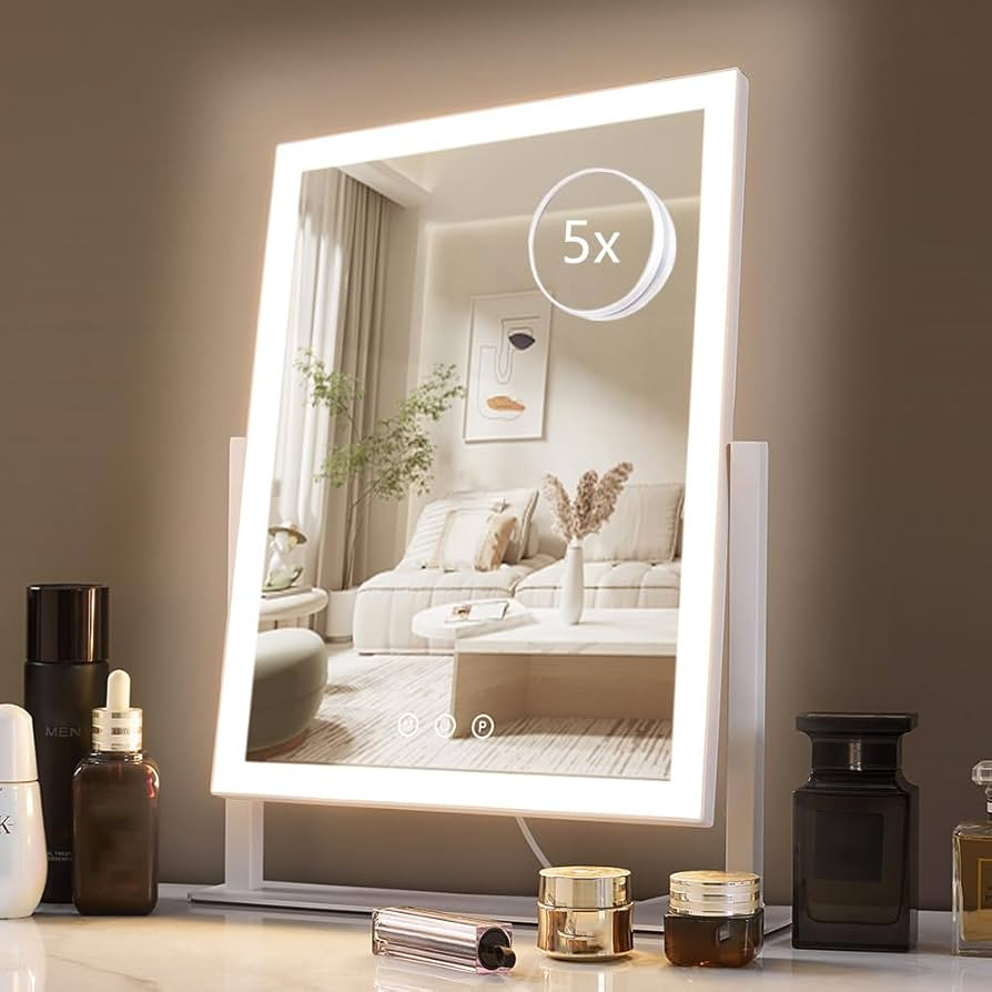 HIEEY Lighted Makeup Mirror, Hollywood Vanity Mirror with Lights, Three Color Lighting Modes, and... | Amazon (US)