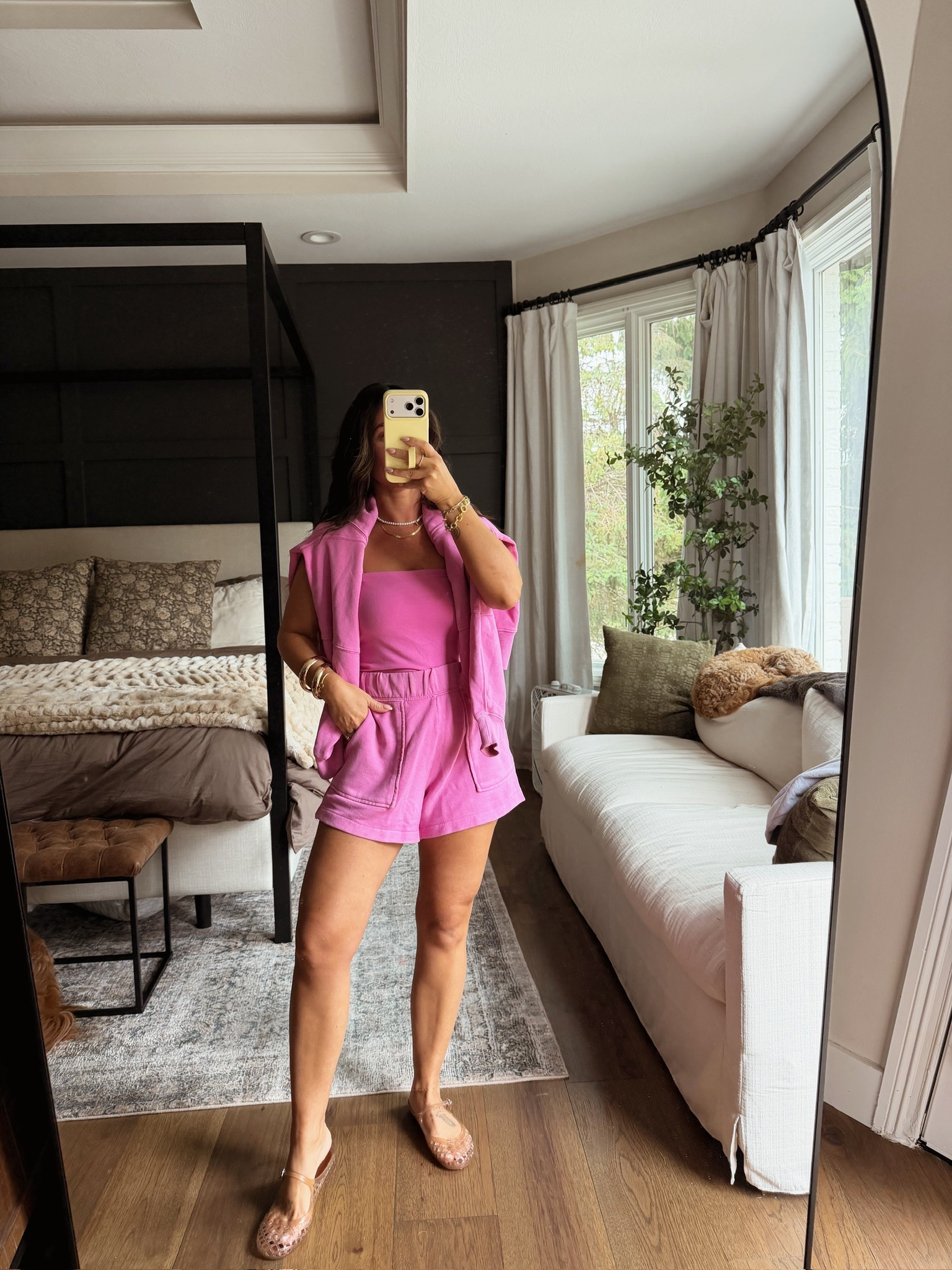 Pink comfy shorts and crewneck 💗

#LTKgrwm #LTKootd #LTKmomlife