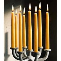 Beeswax Taper Candles White, 9 Inch Natural Beeswax Long Candle Sticks, 10 Hours Burn Time, Smoke... | Amazon (US)