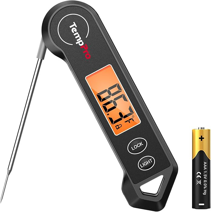 TempPro TP19H Waterproof Digital Meat Thermometer with Ambidextrous Backlit and Motion Sensing Co... | Amazon (US)