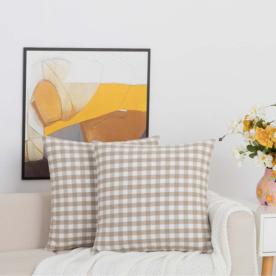 PantaNoco Buffalo Check Plaid Throw Pillow Covers Set of 2 Farmhouse Decorative Case Cushion Home... | Amazon (US)