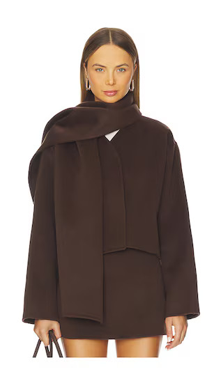 by Marianna Milly Wool Jacket in Chocolate Brown | Revolve Clothing (Global)
