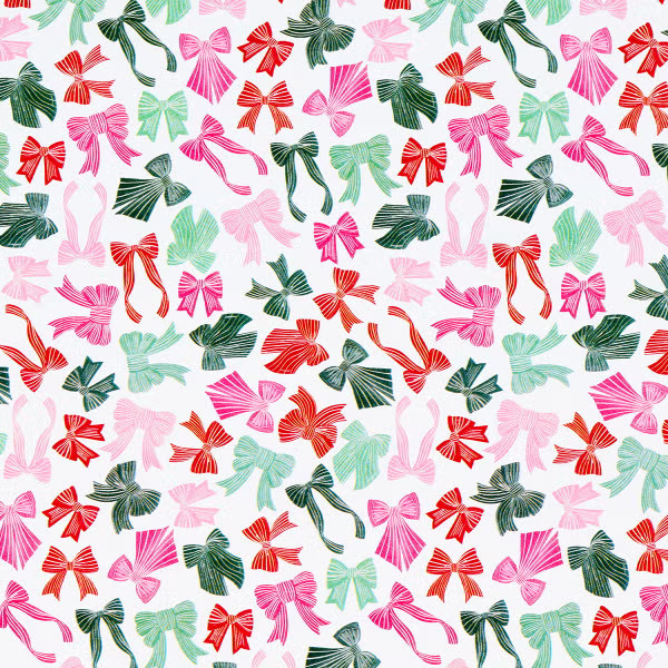 Design Design Festive Bright Bows Wrapping Paper | The Container Store
