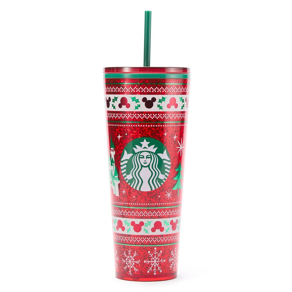 Walt Disney World Holiday Fair Isle 24 oz. Starbucks® Travel Tumbler with Straw | Disney Store
