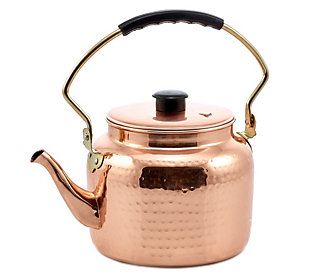 Old Dutch 2-qt Hammered Copper Tea Kettle | QVC