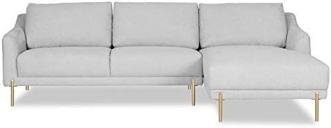 POLY & BARK Lissie Right Sectional Sofa, Cumulus Grey | Amazon (US)